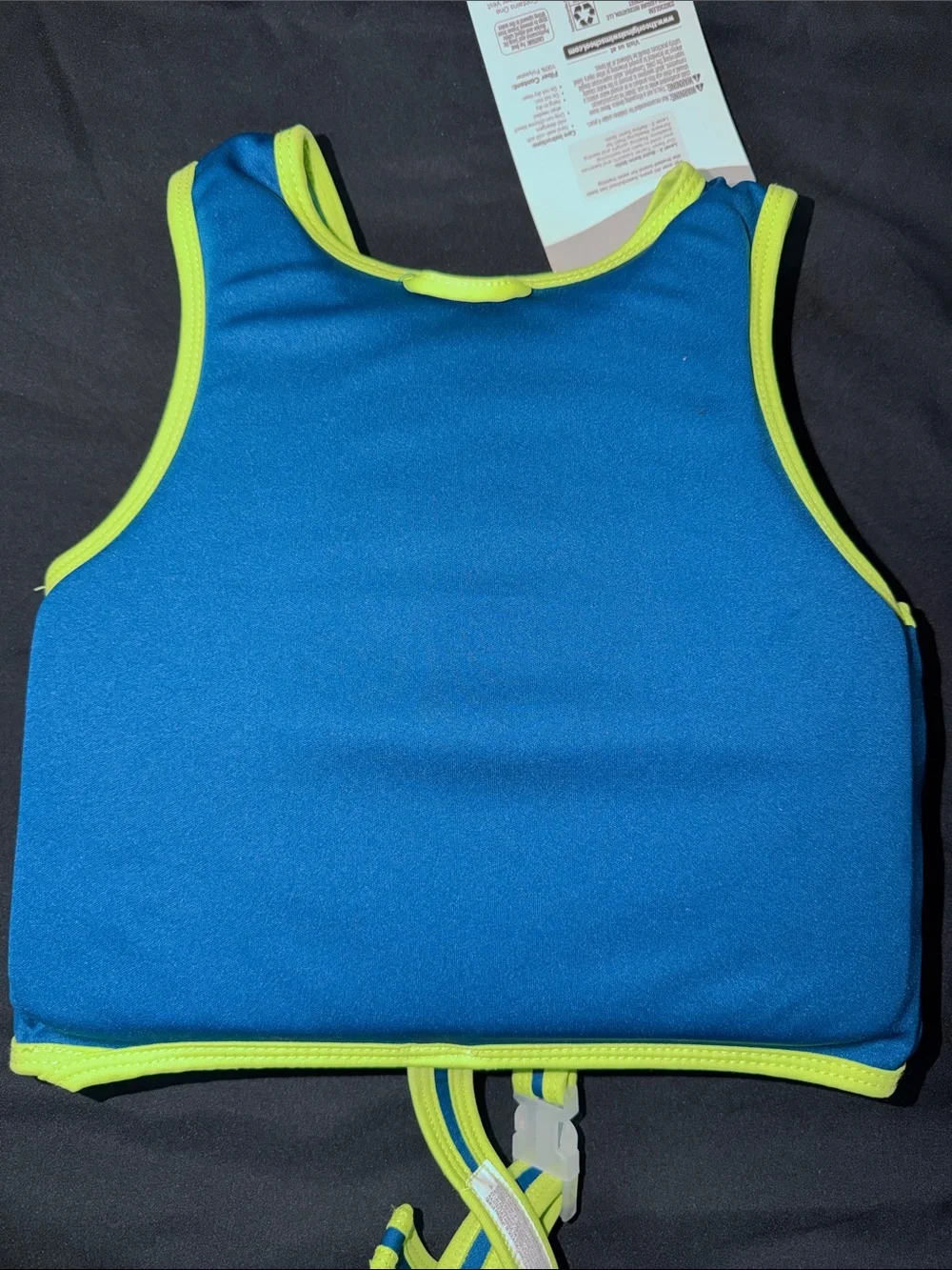 Aqua Swim School Kids Trainer Vest in Blue & Teal with Lime Trim